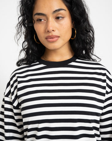 Ember Stripe Sweat Black Cloud Dancer - Things I Like Things I Love