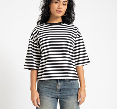 Ember Stripe Sweat Black Cloud Dancer - Things I Like Things I Love