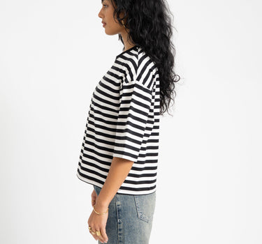 Ember Stripe Sweat Black Cloud Dancer - Things I Like Things I Love