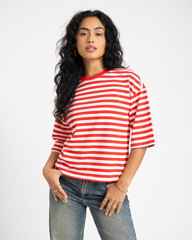 Ember Stripe Sweat Tomato - Things I Like Things I Love