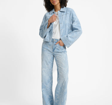Embroidery Denim Shirt Blue - Things I Like Things I Love