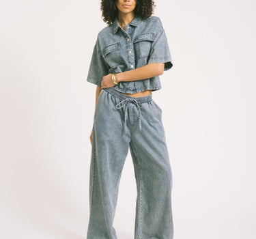 Enza Wide Pants Medium Blue Denim - Things I Like Things I Love