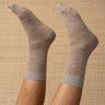 Erina Wool Rib Socks Light Brown Melange - Things I Like Things I Love