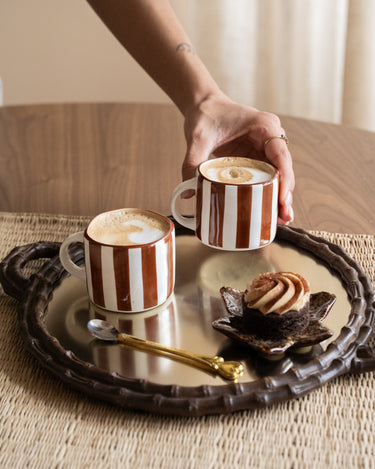 Espressotasse Mykonos Braun gestreift