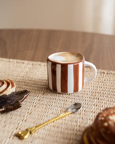 Espressotasse Mykonos Braun gestreift