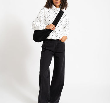 Essa Dot Jacket Bright White/Black - Things I Like Things I Love