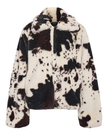Eve Fur Jacket Birch Cow - Things I Like Things I Love