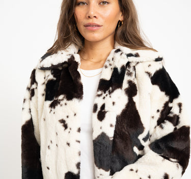 Eve Fur Jacket Birch Cow - Things I Like Things I Love