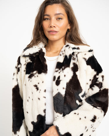 Eve Fur Jacket Birch Cow - Things I Like Things I Love