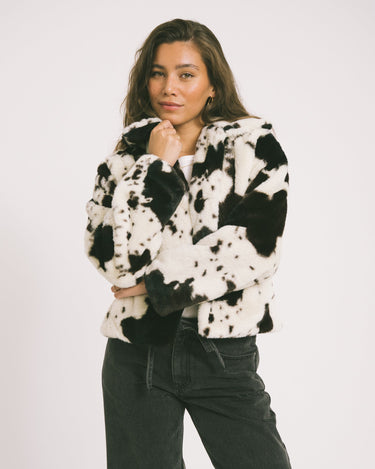 Eve Fur Jacket Birch Cow - Things I Like Things I Love