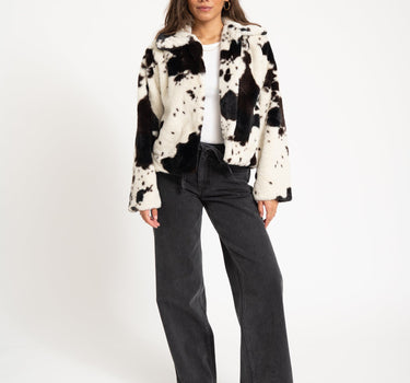 Eve Fur Jacket Birch Cow - Things I Like Things I Love