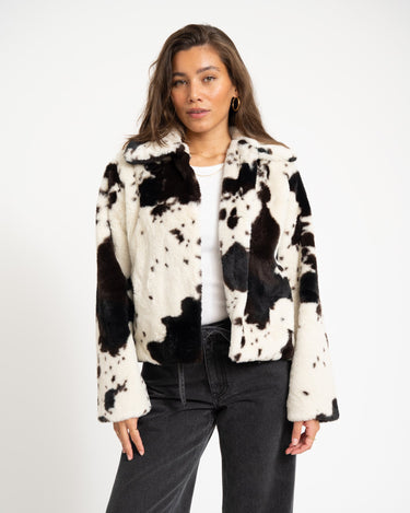 Eve Fur Jacket Birch Cow - Things I Like Things I Love