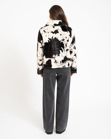 Eve Fur Jacket Birch Cow - Things I Like Things I Love