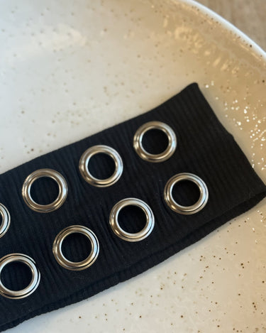 Eyelet Headband Black - Things I Like Things I Love