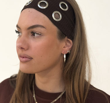 Eyelet Headband Brown - Things I Like Things I Love