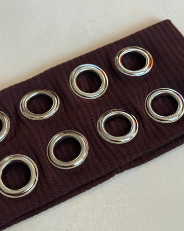Eyelet Headband Brown - Things I Like Things I Love