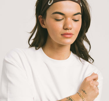 Eyelet Headband Brown - Things I Like Things I Love