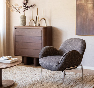 Fauteuil Zomba Bruin Chroom - Things I Like Things I Love