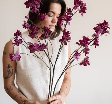 Faux Flower Cherry Blossom Purple - Things I Like Things I Love