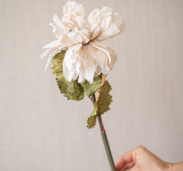 Faux Flower Dahlia Beige - Things I Like Things I Love