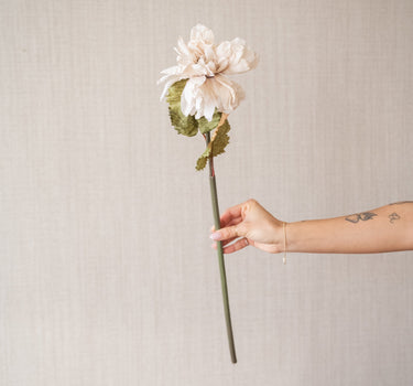 Faux Flower Dahlia Beige - Things I Like Things I Love