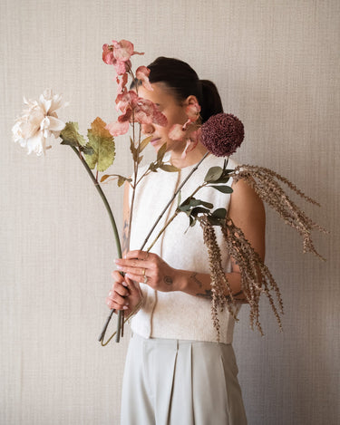 Faux Flower Dahlia Beige - Things I Like Things I Love