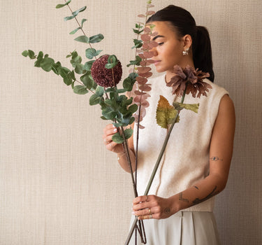 Faux Flower Dahlia Brown - Things I Like Things I Love