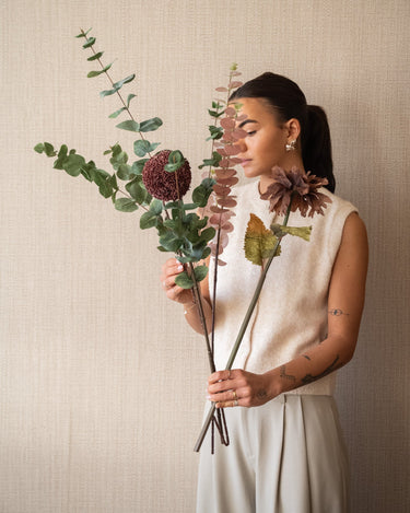 Faux Flower Dahlia Brown - Things I Like Things I Love