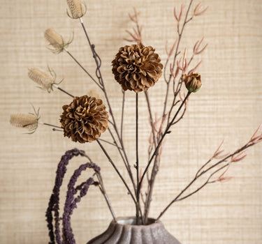 Faux Flower Dahlia Caramel Brown - Things I Like Things I Love