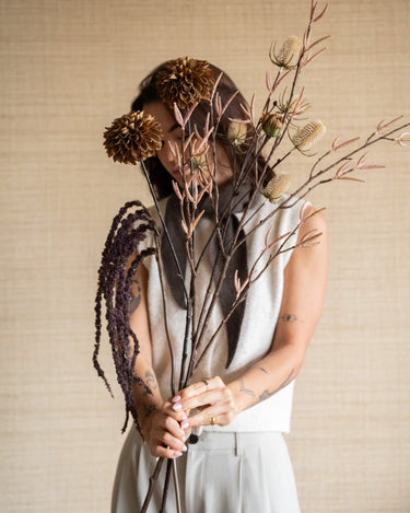 Faux Flower Dahlia Caramel Brown - Things I Like Things I Love