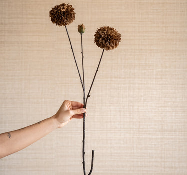 Faux Flower Dahlia Caramel Brown - Things I Like Things I Love