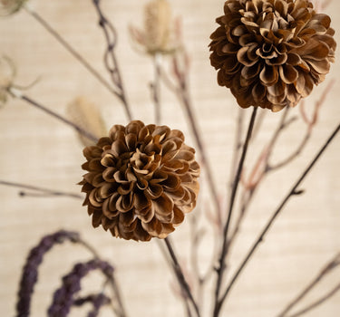 Faux Flower Dahlia Caramel Brown - Things I Like Things I Love