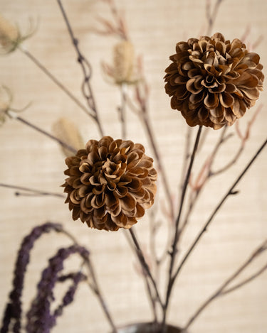 Faux Flower Dahlia Caramel Brown - Things I Like Things I Love