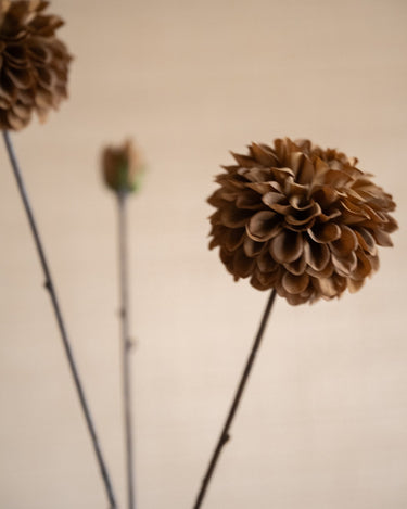 Faux Flower Dahlia Caramel Brown - Things I Like Things I Love