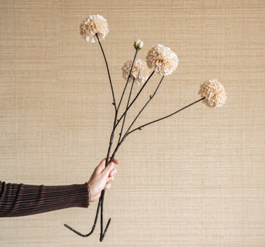 Faux Flower Dahlia Cream - Things I Like Things I Love