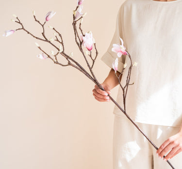 Faux Flower Magnolia Pink - Things I Like Things I Love