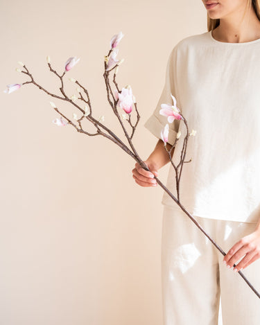 Faux Flower Magnolia Pink - Things I Like Things I Love
