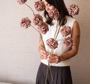 Faux Flower Pompom Eva Pink - Things I Like Things I Love