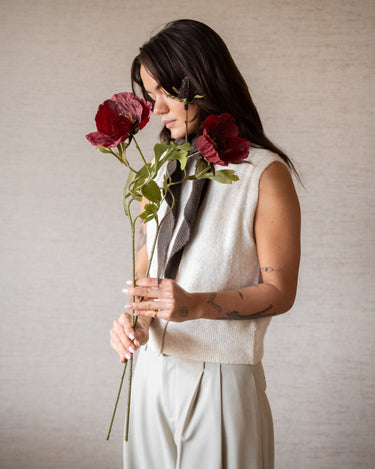 Faux Flower Poppy Burgundy - Things I Like Things I Love