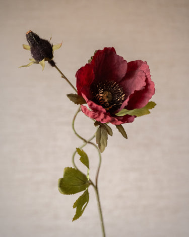 Faux Flower Poppy Burgundy - Things I Like Things I Love