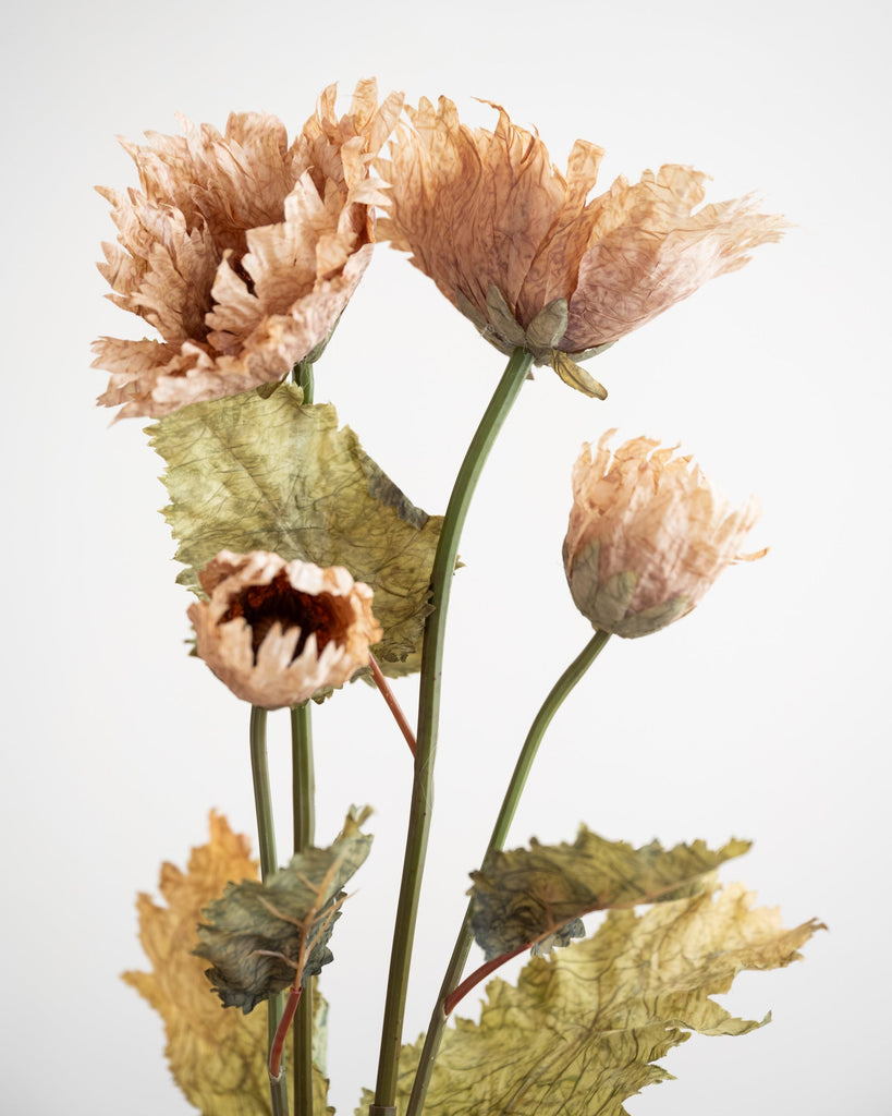 Faux Flower Poppy Taupe - Things I Like Things I Love