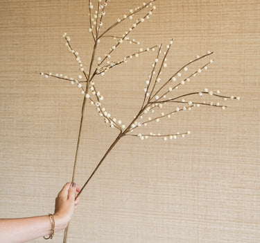 Faux Flower Snowberry Branch - Things I Like Things I Love