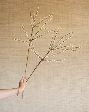 Faux Flower Snowberry Branch - Things I Like Things I Love