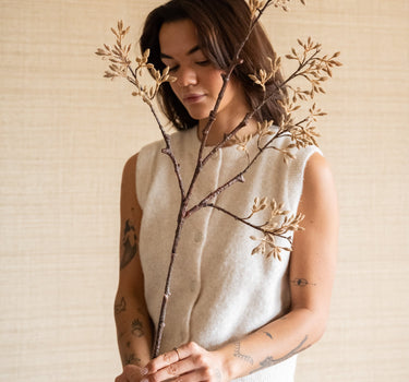 Faux Flower Wutong Beige - Things I Like Things I Love