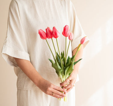 Faux Flowers Tulips Pink - Things I Like Things I Love