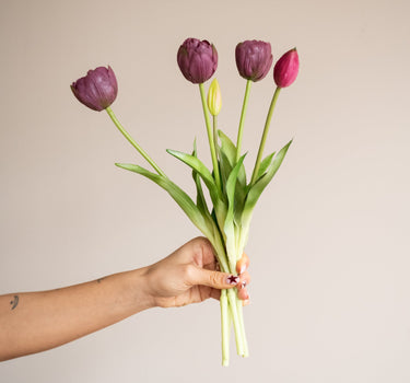 Faux Flowers Tulips Purple - Things I Like Things I Love