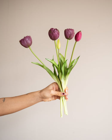 Faux Flowers Tulips Purple - Things I Like Things I Love