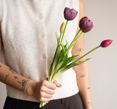 Faux Flowers Tulips Purple - Things I Like Things I Love