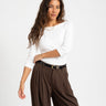 Fifi Boatneck Top Bright White - Things I Like Things I Love