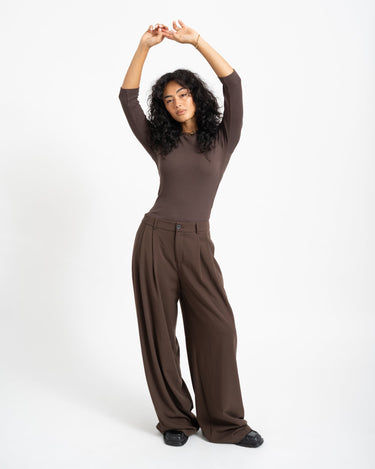 Fifi Boatneck Top Seal Brown - Things I Like Things I Love